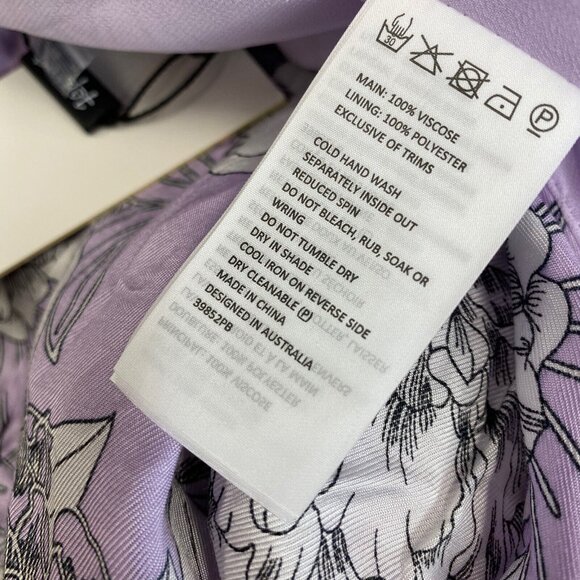 Bardot Romper sz 8 Purple Floral Edrie Frill Cold-shoulder Spring Bloom NWT new - Picture 6 of 7